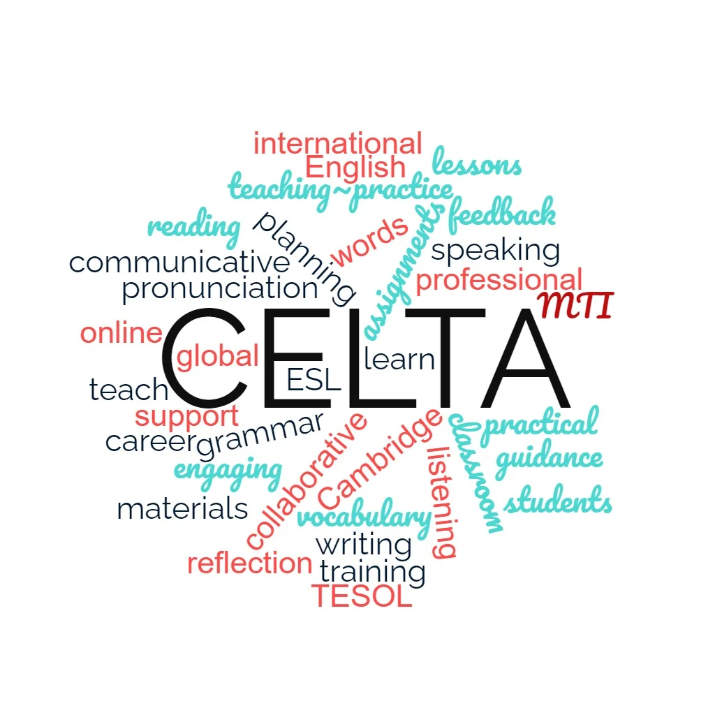 Why CELTA word cloud
